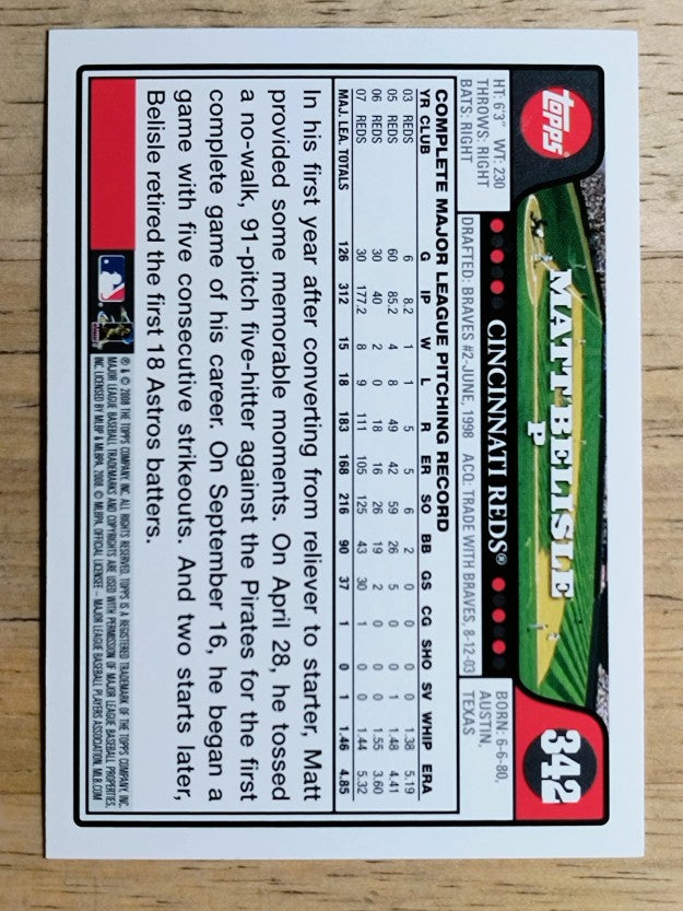 2008 Topps #342 Matt Belisle