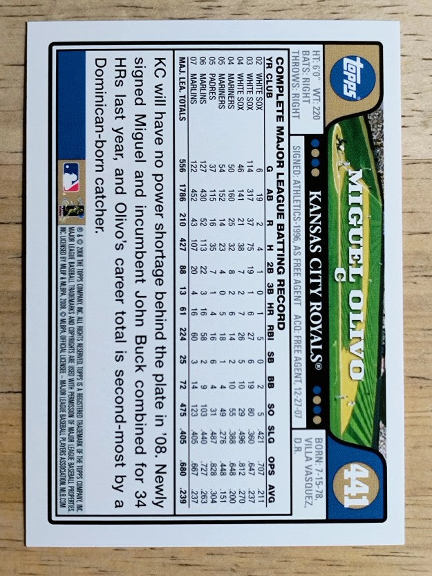 2008 Topps #441 Miguel Olivo