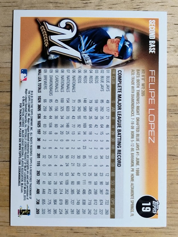 2010 Topps #19 Felipe Lopez