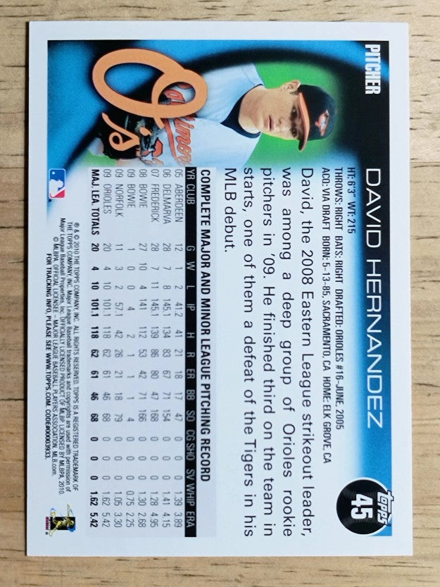 2010 Topps #45 David Hernandez