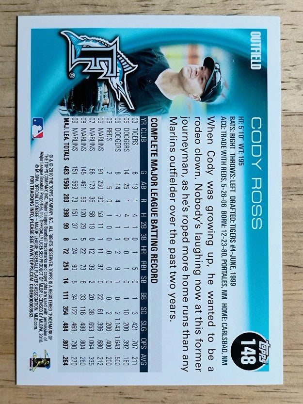 2010 Topps #148 Cody Ross