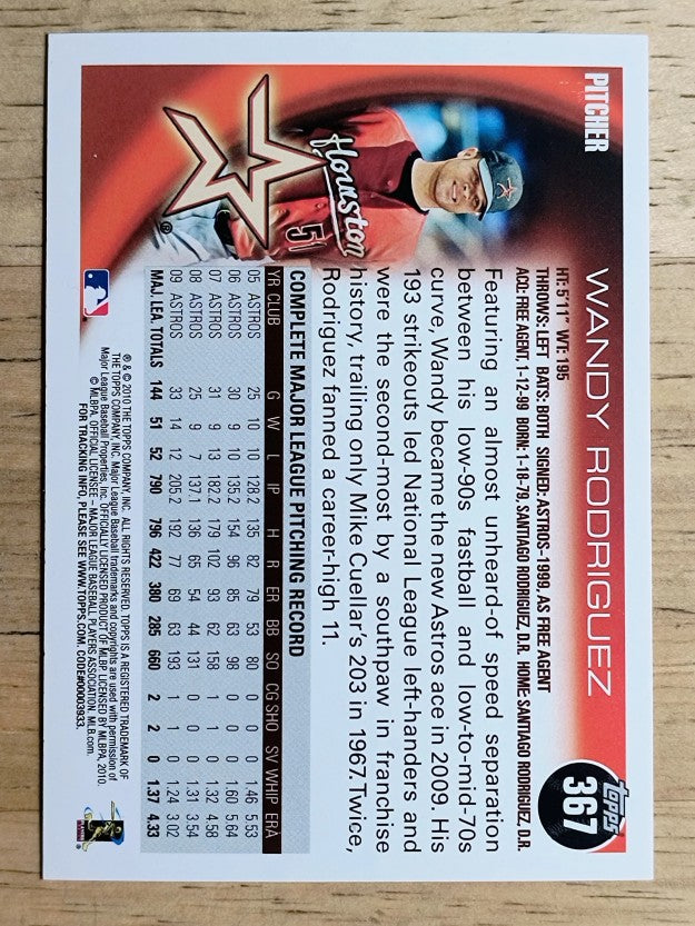 2010 Topps #367 Wandy Rodriguez