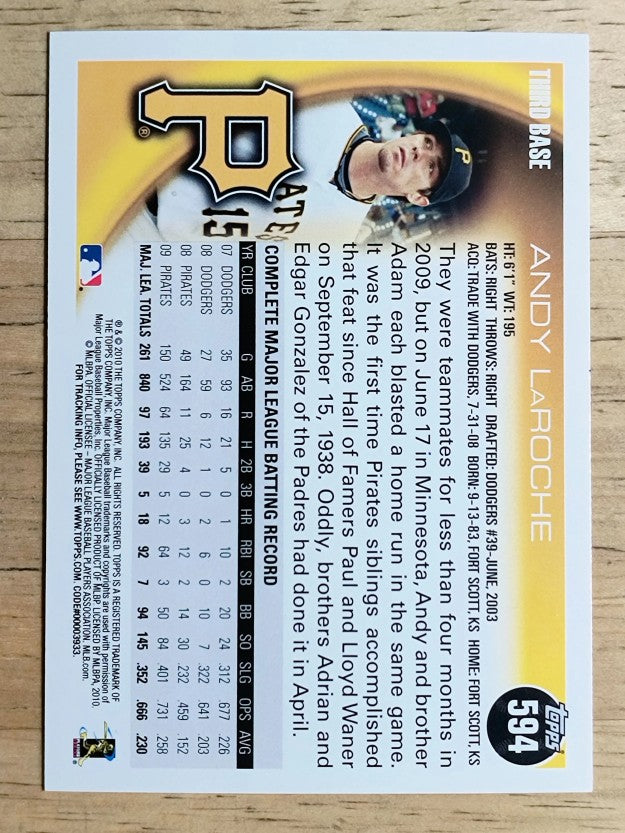2010 Topps #594 Andy LaRoche