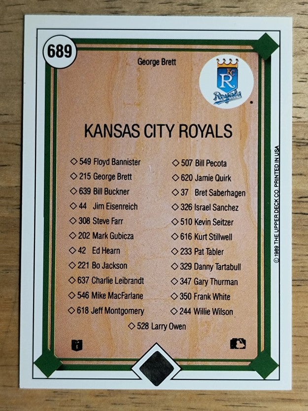 1989 Upper Deck #689 George Brett TC