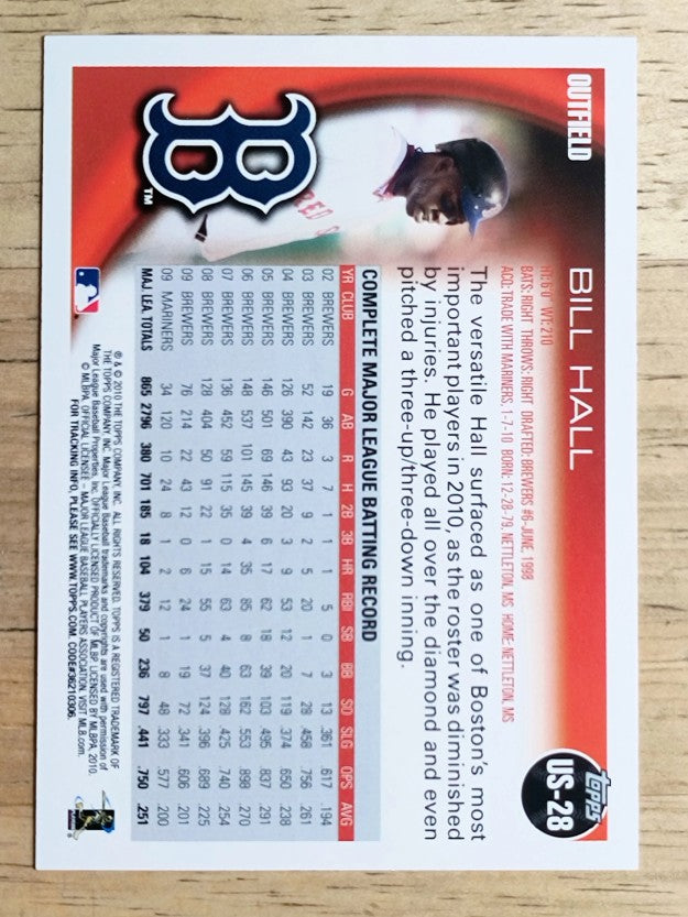 2010 Topps Update #US28 Bill Hall