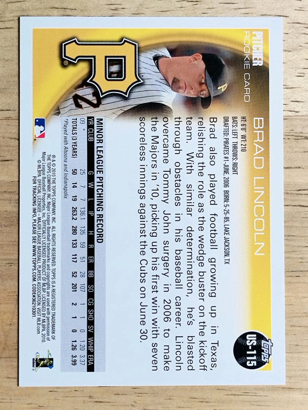 2010 Topps Update #US115 Brad Lincoln RC