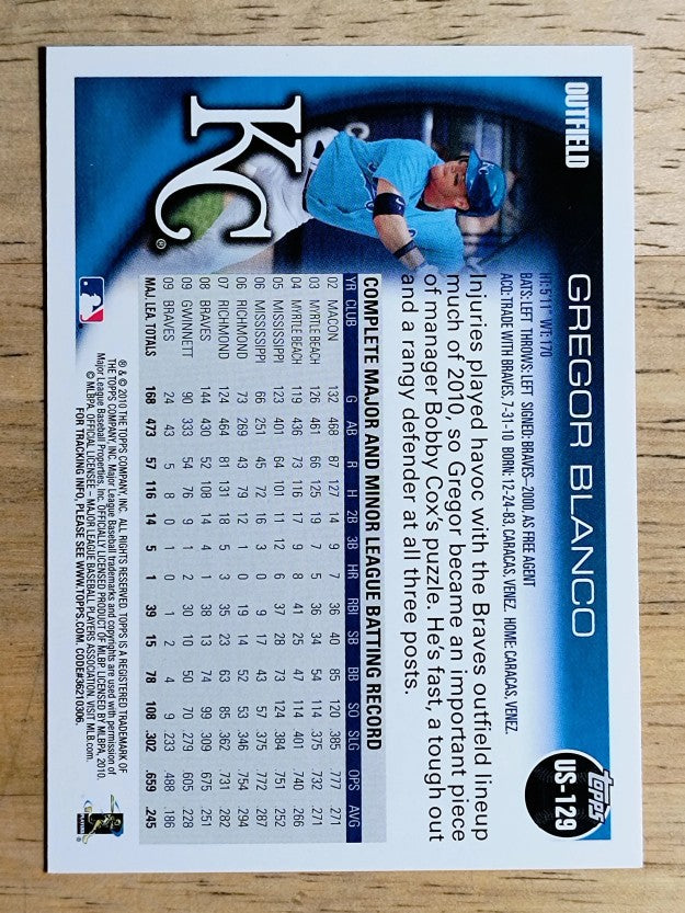 2010 Topps Update #US129 Gregor Blanco