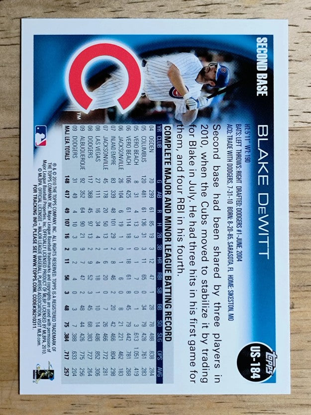 2010 Topps Update #US184 Blake DeWitt
