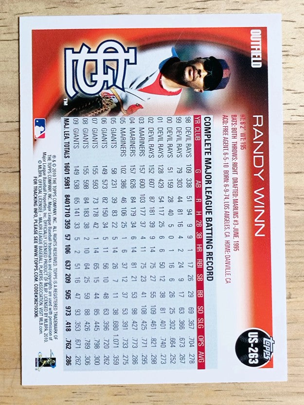 2010 Topps Update #US263 Randy Winn