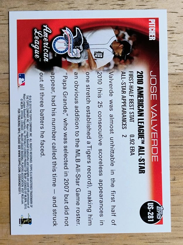 2010 Topps Update #US281 Jose Valverde
