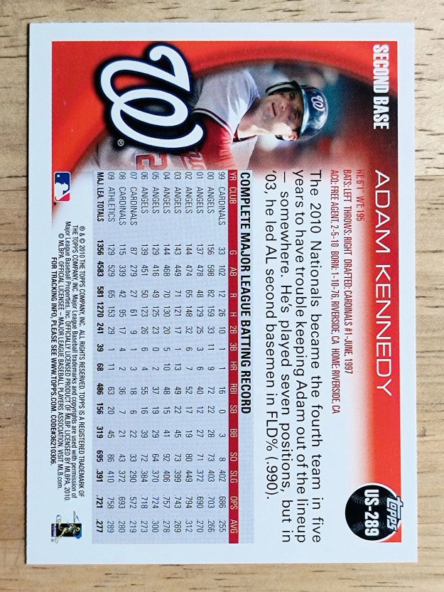 2010 Topps Update #US289 Adam Kennedy