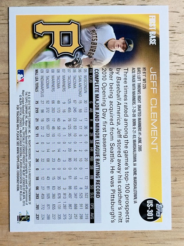 2010 Topps Update #US301 Jeff Clement