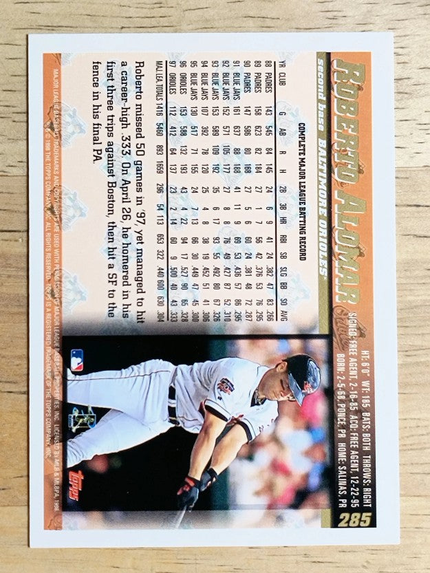 1998 Topps #285 Roberto Alomar