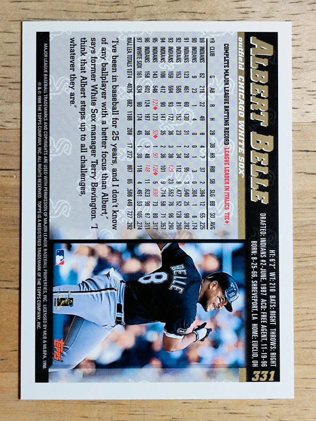 1998 Topps #331 Albert Belle