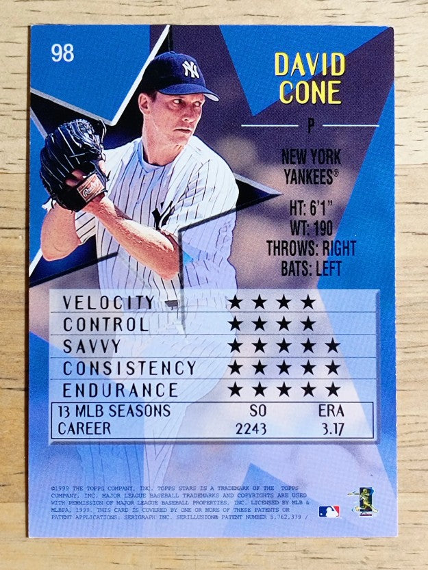 1999 Topps Stars #98 David Cone