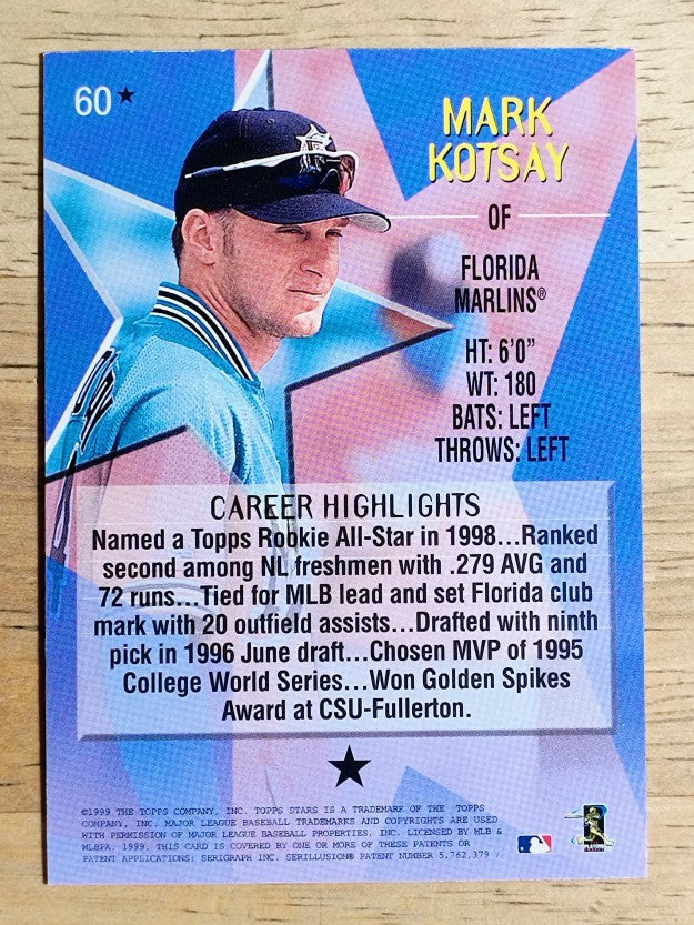 1999 Topps Stars One Star #60 Mark Kotsay