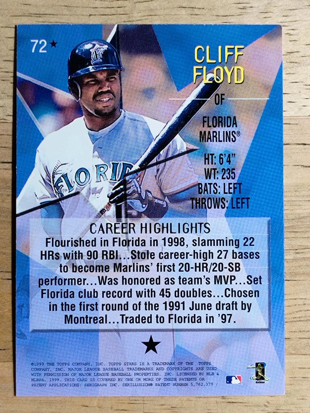 1999 Topps Stars One Star #72 Cliff Floyd