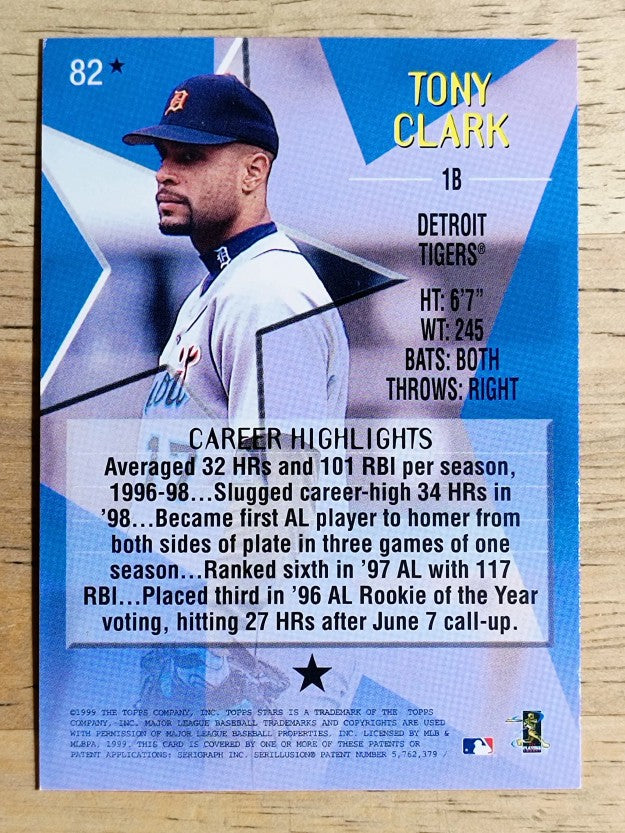 1999 Topps Stars One Star #82 Tony Clark