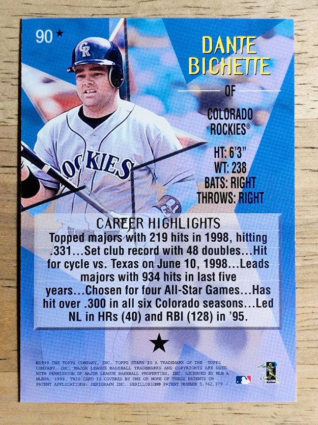 1999 Topps Stars One Star #90 Dante Bichette