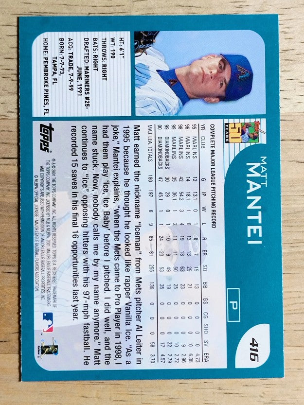 2001 Topps #416 Matt Mantei
