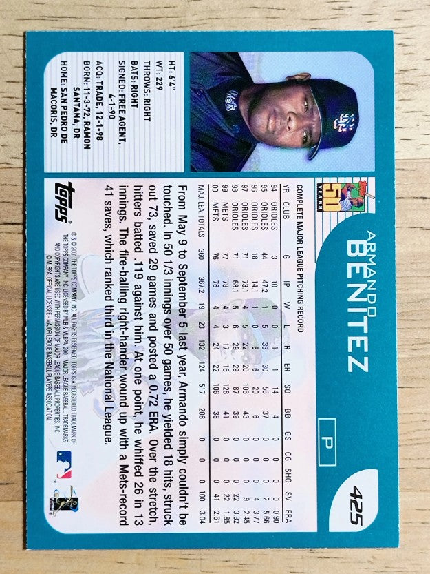 2001 Topps #425 Armando Benitez