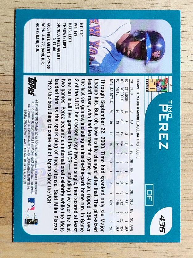 2001 Topps #436 Timo Perez