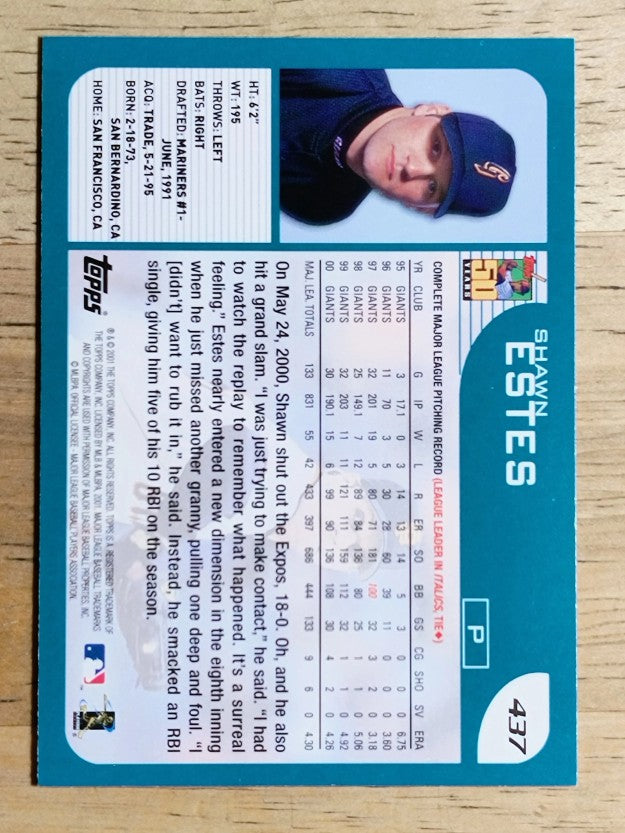 2001 Topps #437 Shawn Estes
