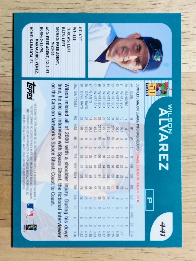 2001 Topps #441 Wilson Alvarez