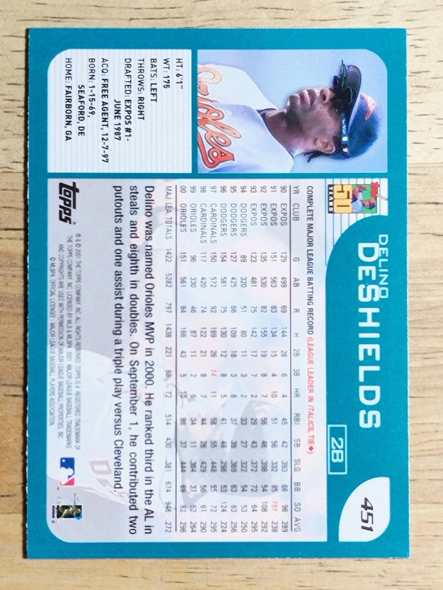 2001 Topps #451 Delino DeShields