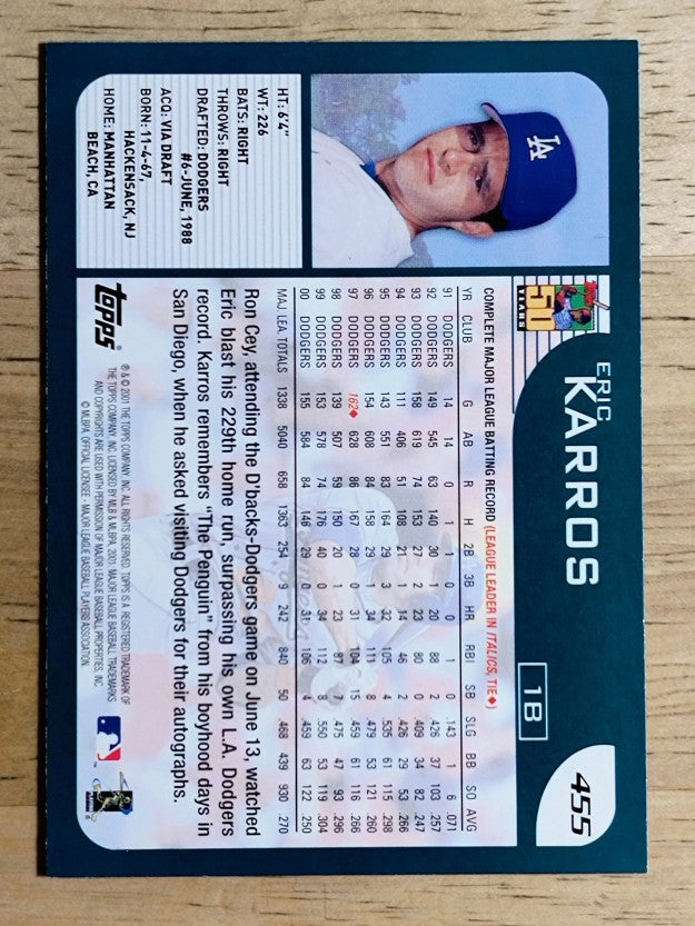 2001 Topps #455 Eric Karros