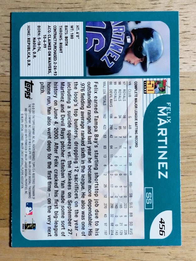 2001 Topps #456 Felix Martinez