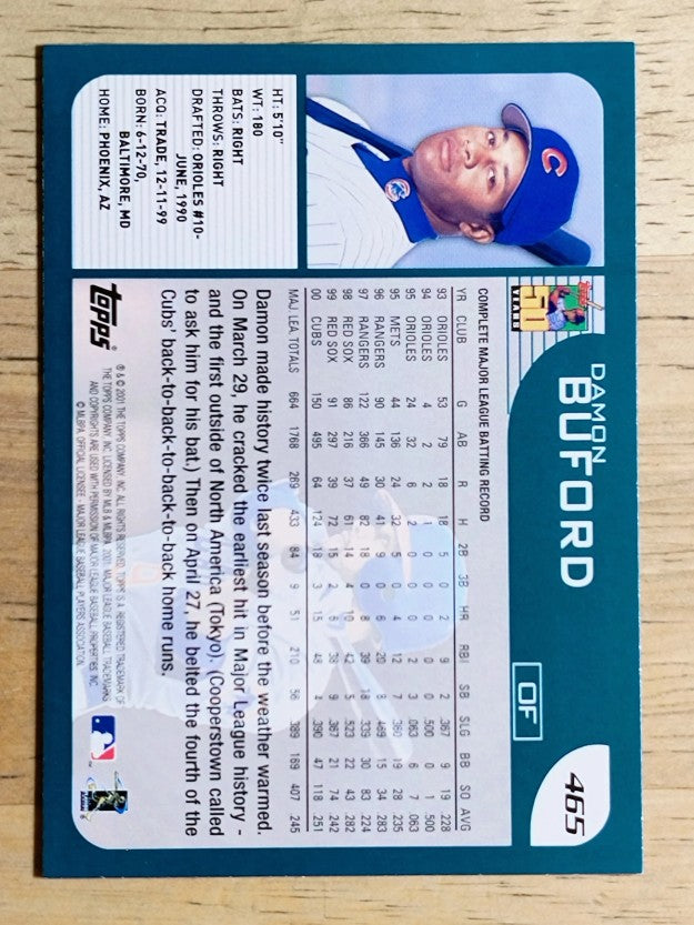 2001 Topps #465 Damon Buford