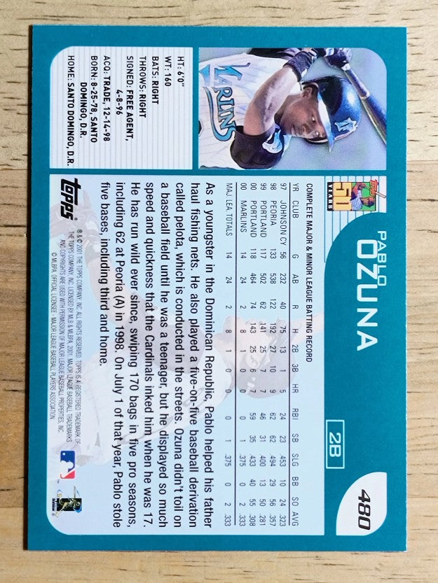 2001 Topps #480 Pablo Ozuna
