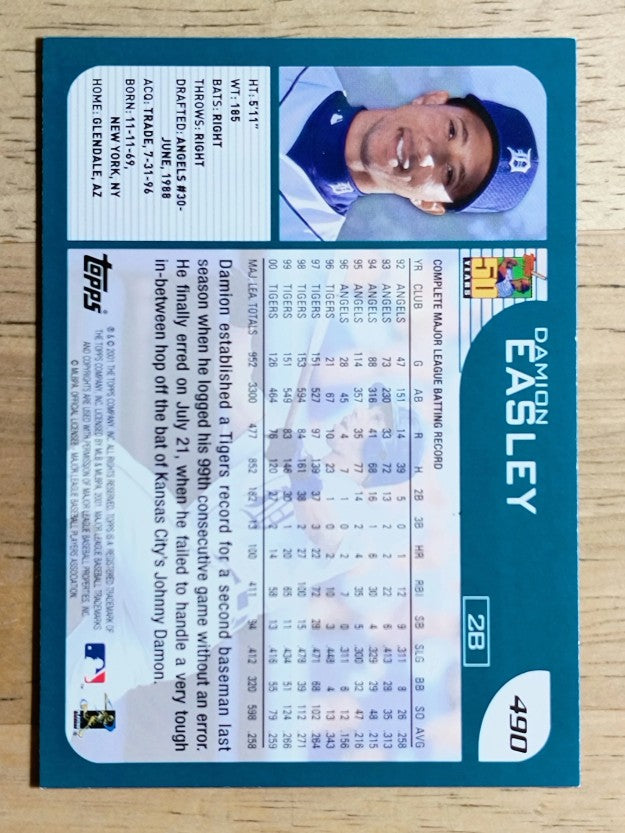 2001 Topps #490 Damion Easley