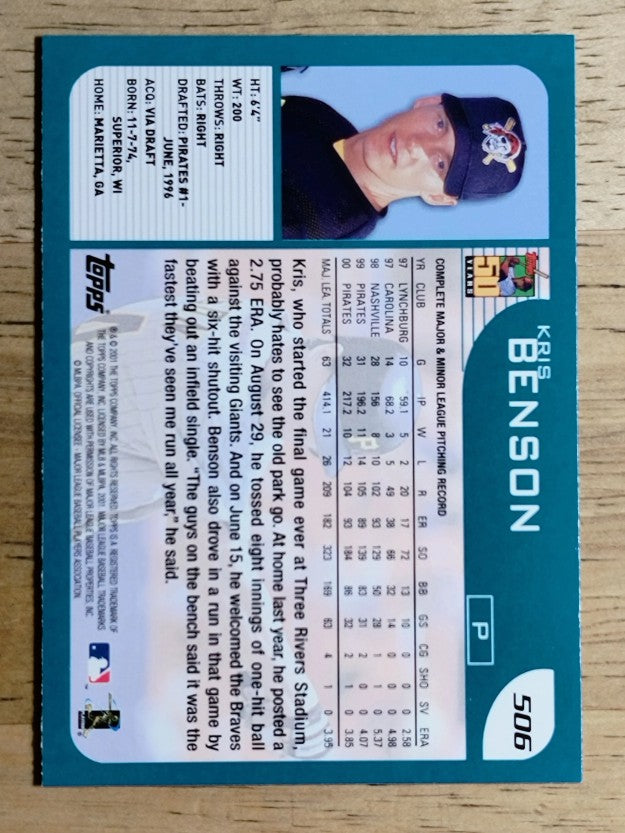 2001 Topps #506 Kris Benson