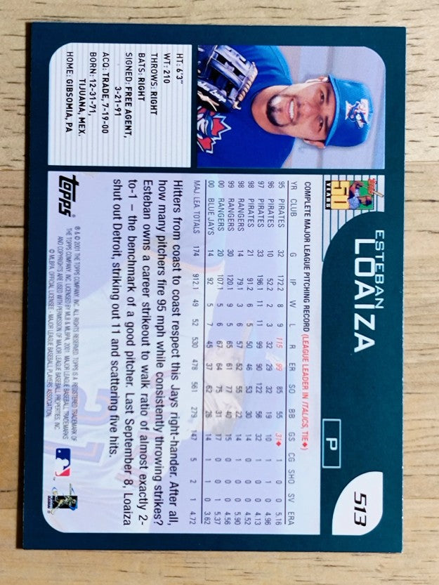 2001 Topps #513 Esteban Loaiza