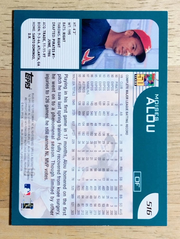 2001 Topps #516 Moises Alou