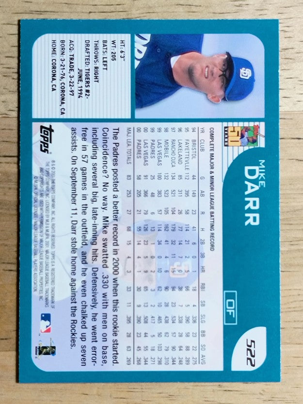 2001 Topps #522 Mike Darr
