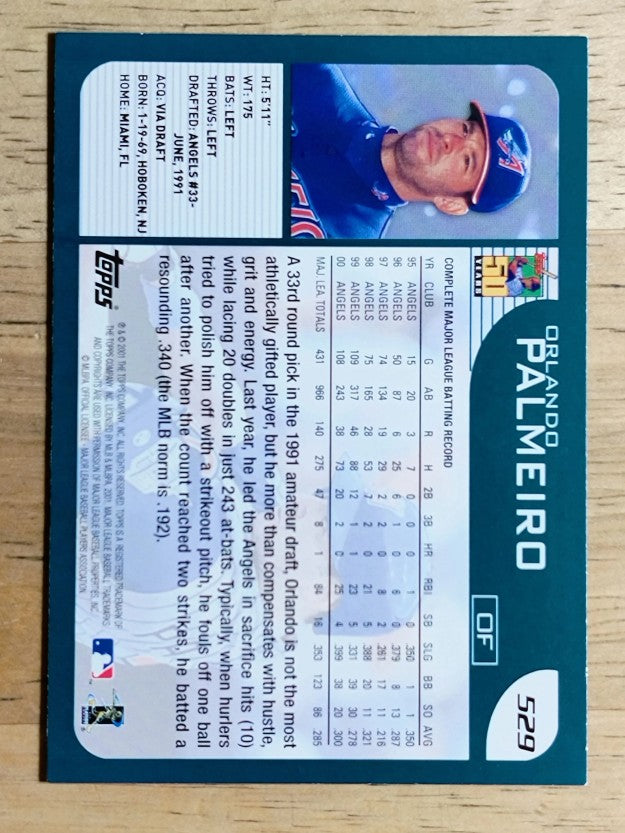 2001 Topps #529 Orlando Palmeiro