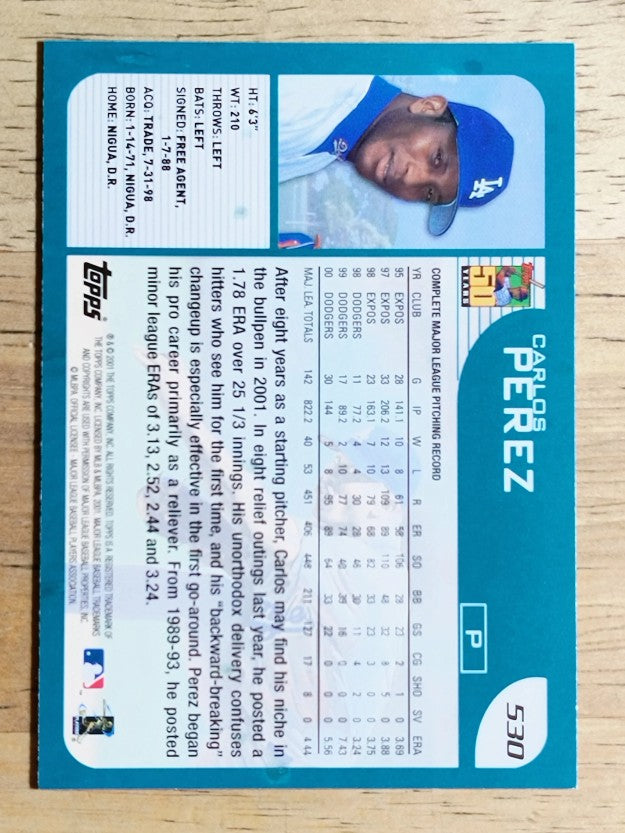 2001 Topps #530 Carlos Perez