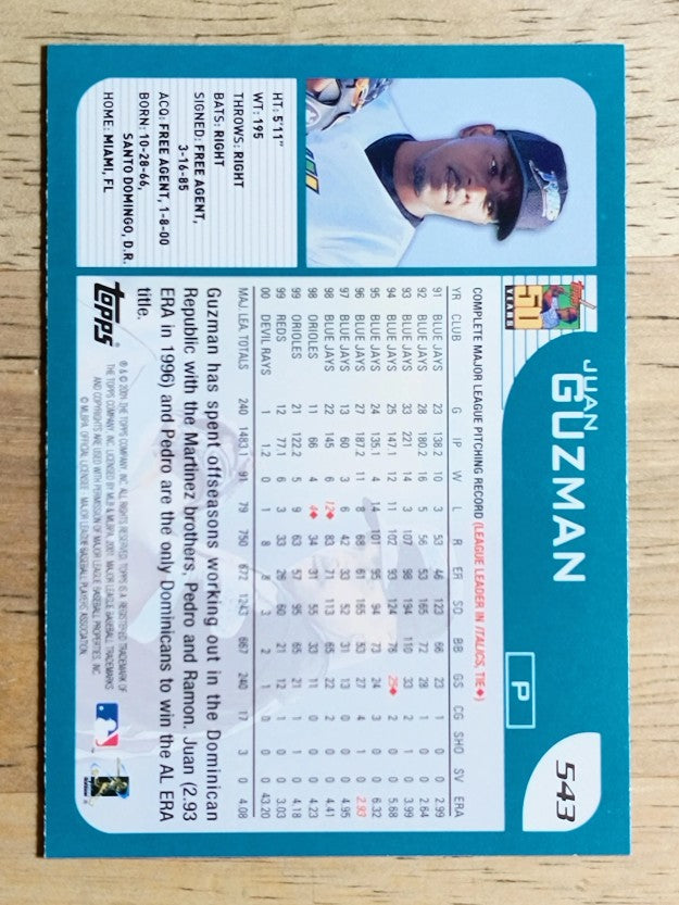 2001 Topps #543 Juan Guzman