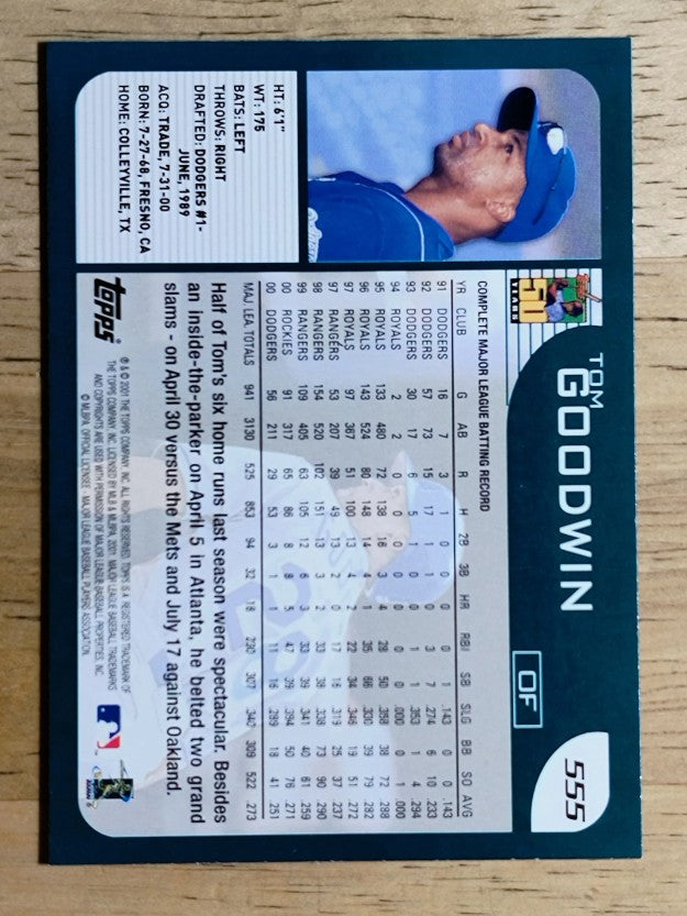 2001 Topps #555 Tom Goodwin