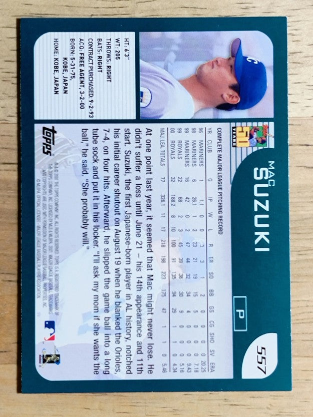 2001 Topps #557 Mac Suzuki