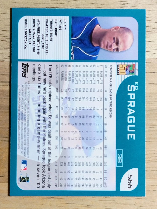 2001 Topps #566 Ed Sprague