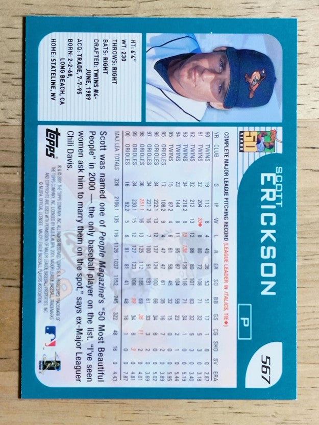 2001 Topps #567 Scott Erickson