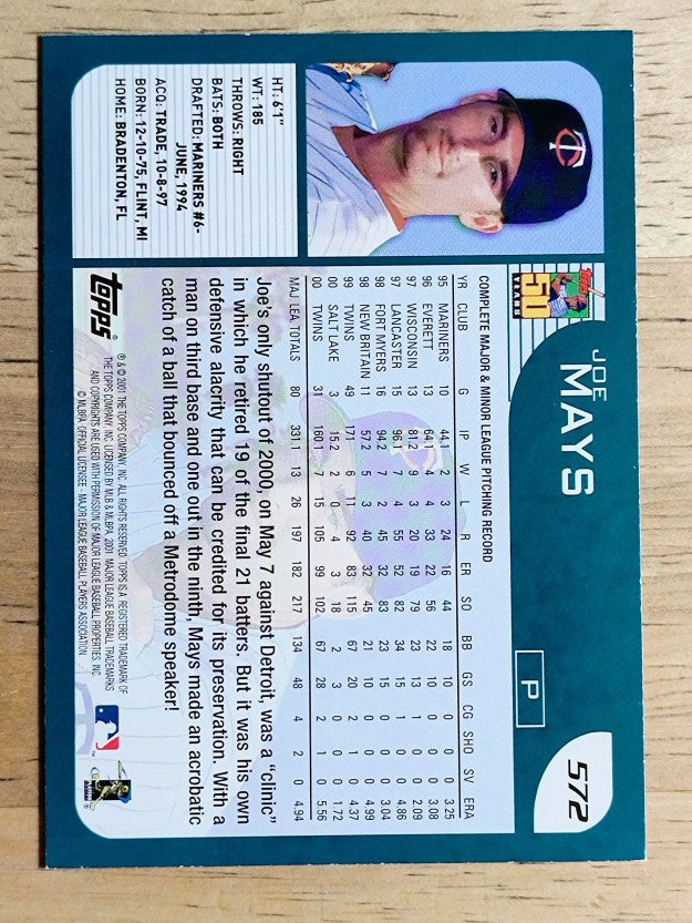 2001 Topps #572 Joe Mays