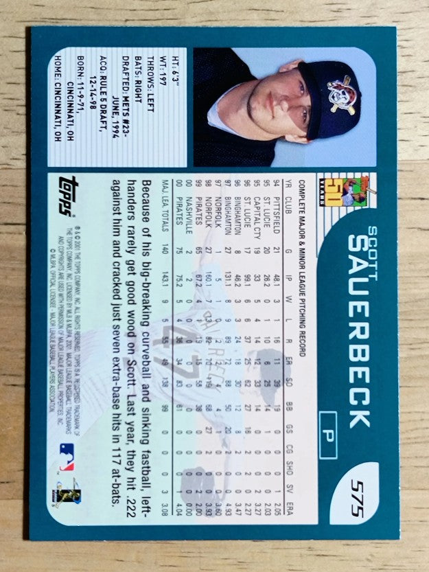 2001 Topps #575 Scott Sauerbeck