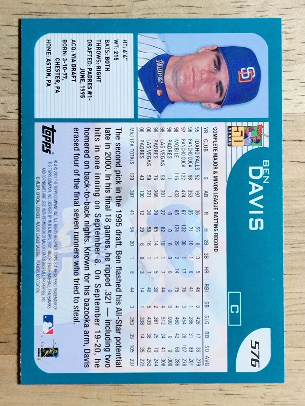 2001 Topps #576 Ben Davis