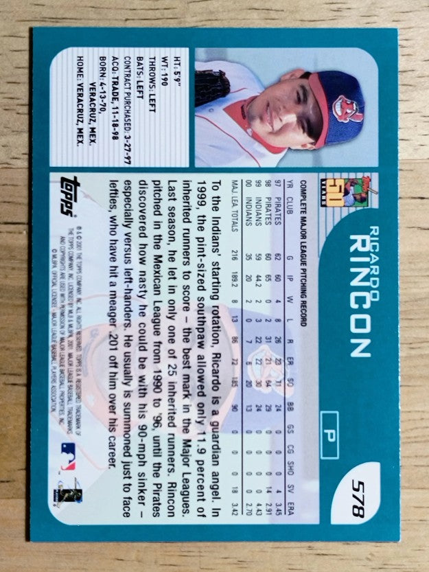 2001 Topps #578 Ricardo Rincon