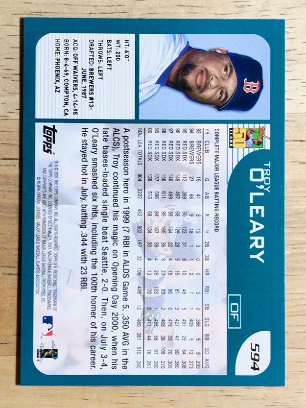 2001 Topps #594 Troy O'Leary